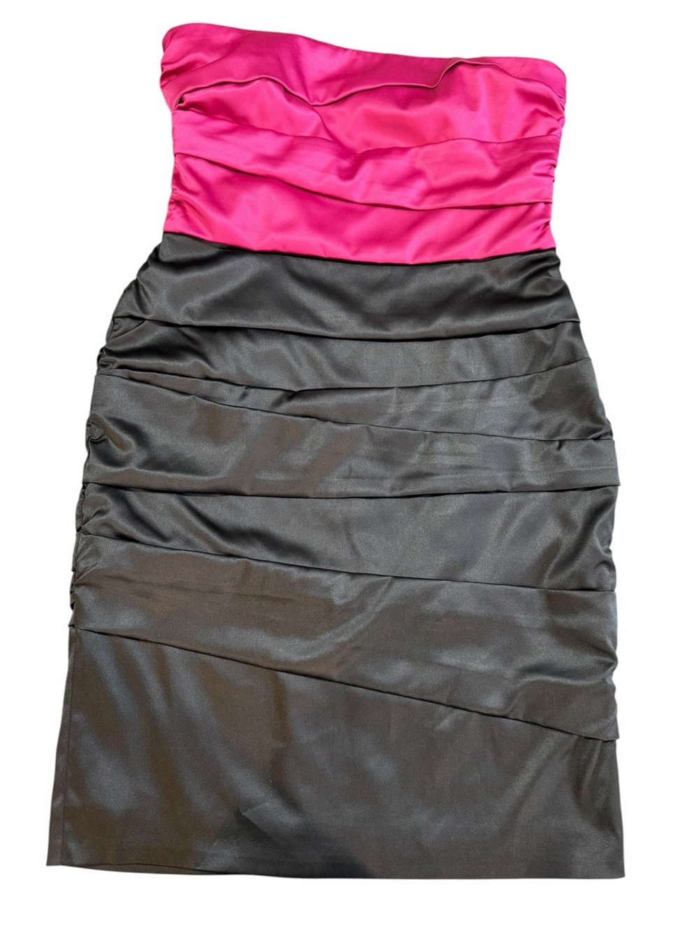 White House | Black Market Strapless Ruched Colorblock Dress — Size 12